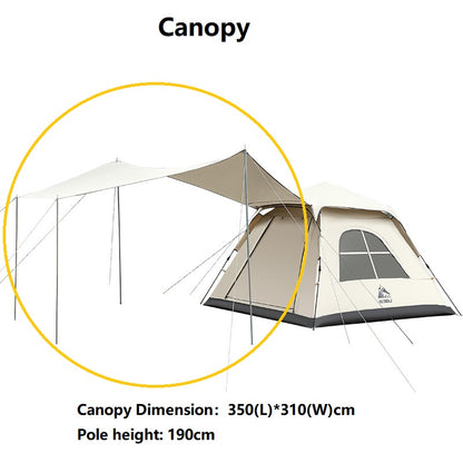Portable Fully Automatic Waterproof Camping Tent with Canopy for All-Season DYLF97813