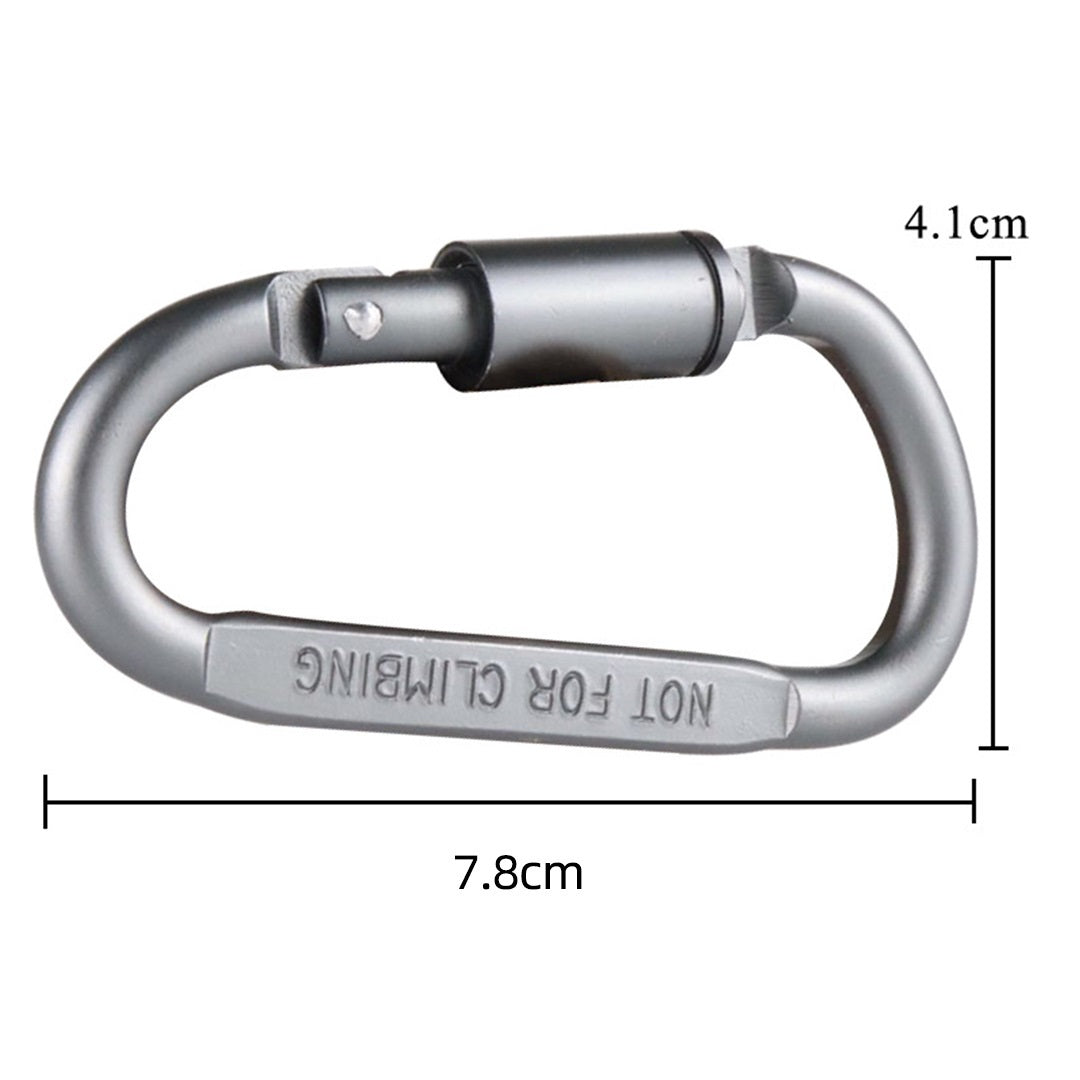 Heavy Duty D-Shaped Aluminium Carabiner Hooks