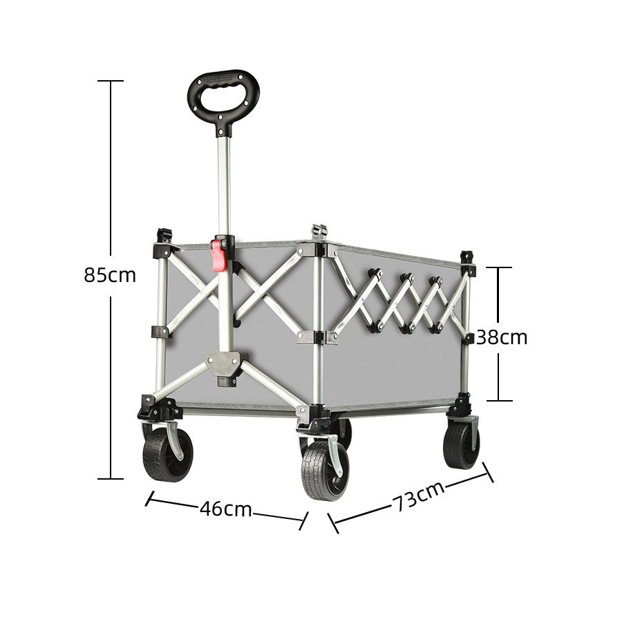 Ecotrek Folding Camping Trolley Heavy Duty Wagon Cart 150L XY3073