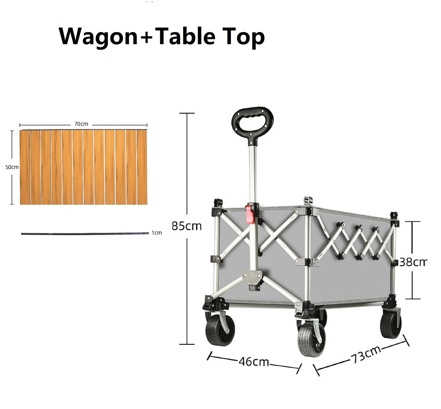 Ecotrek Folding Camping Trolley Heavy Duty Wagon Cart 150L XY3073