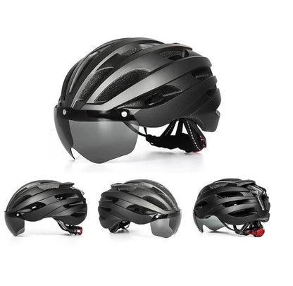 Ecotrek Adult Bicycle Helmet – Adjustable Cycling Helmet with Removable Goggles HT53107