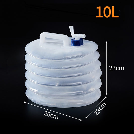 Outdoor Folding Water Bucket - Portable Collapsible Water Storage with Tap