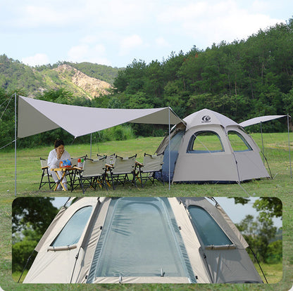 Pop-up Hexagonal Double-Layer Waterproof Tent + Winged CanopyDYLF2063