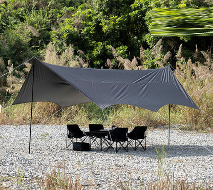 Camping Black-Glue Coating Canopy – Portable Beach & Outdoor Sun Shelter LCF10113