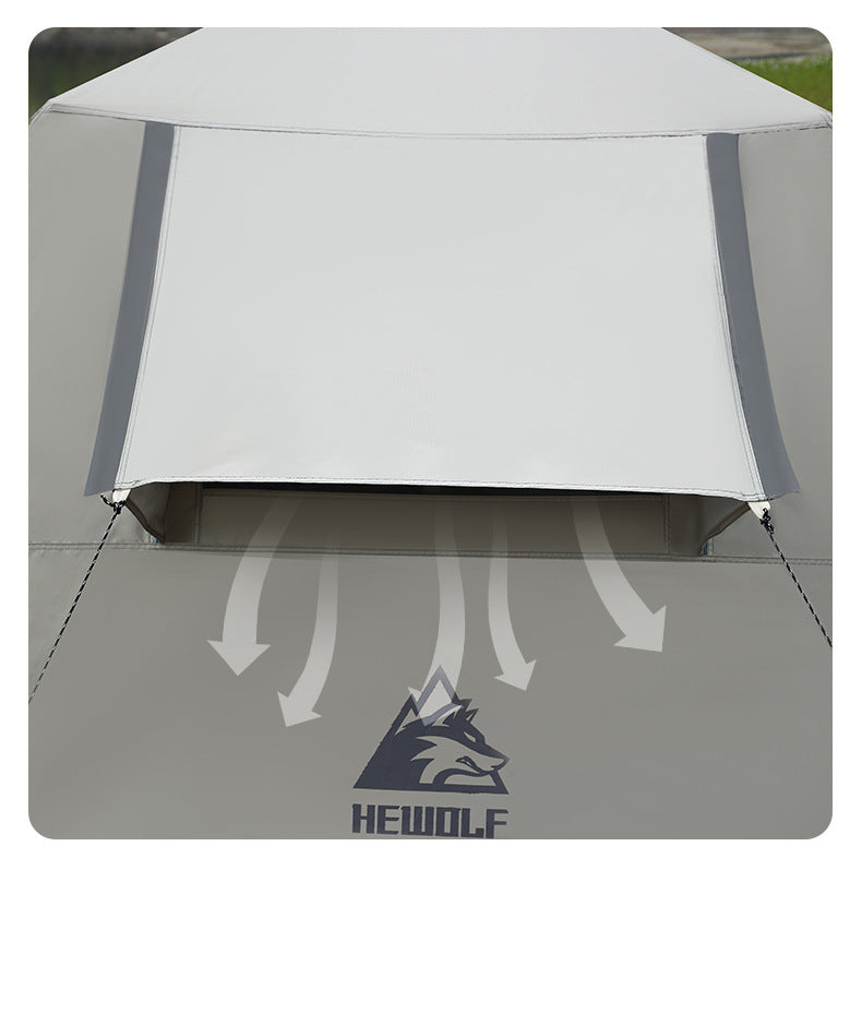 Portable Fully Automatic Waterproof Camping Tent with Canopy for All-Season