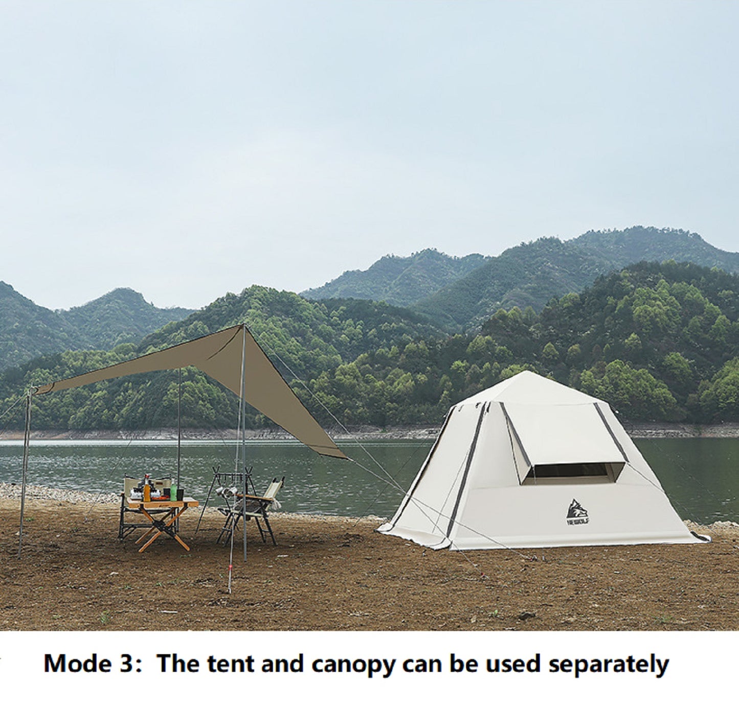 Portable Fully Automatic Waterproof Camping Tent with Canopy for All-Season