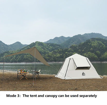 Portable Fully Automatic Waterproof Camping Tent with Canopy for All-Season DYLF97813