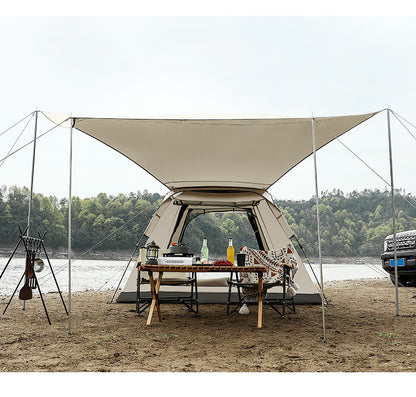 Portable Fully Automatic Waterproof Camping Tent with Canopy for All-Season DYLF97813
