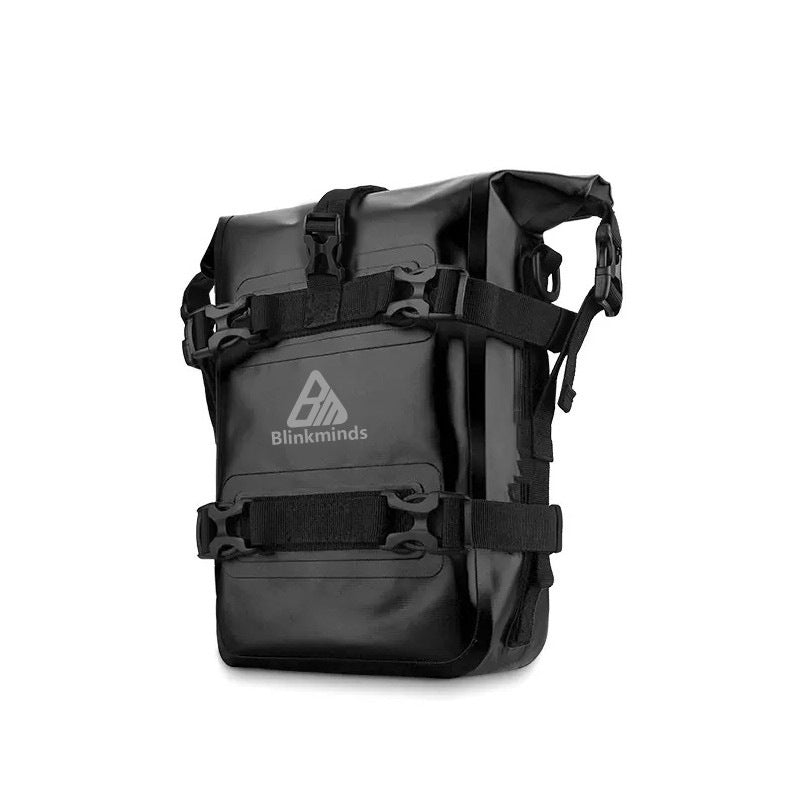 Motorcycle Waterproof PVC Crash Bar Bag – 5–8L Roll-Top Adventure Storage Pouch BQF1125