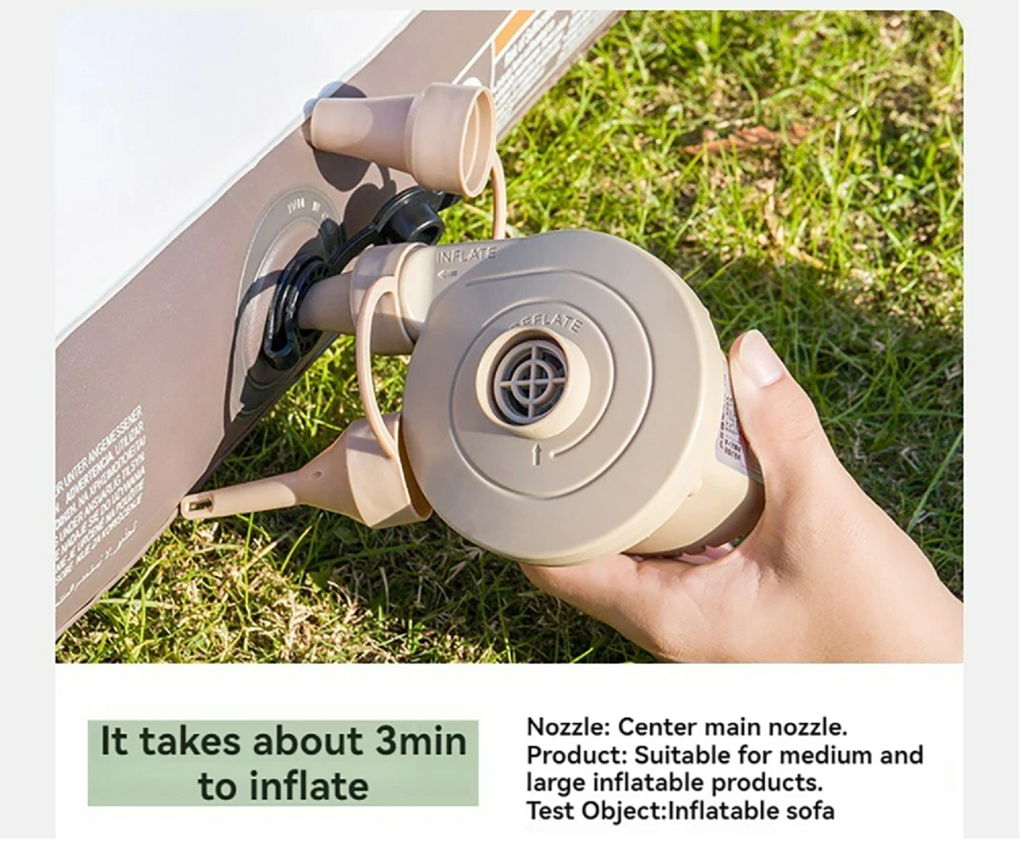 Portable Rechargeable Air Pump – High Power, Dual Function (Inflate & Deflate)