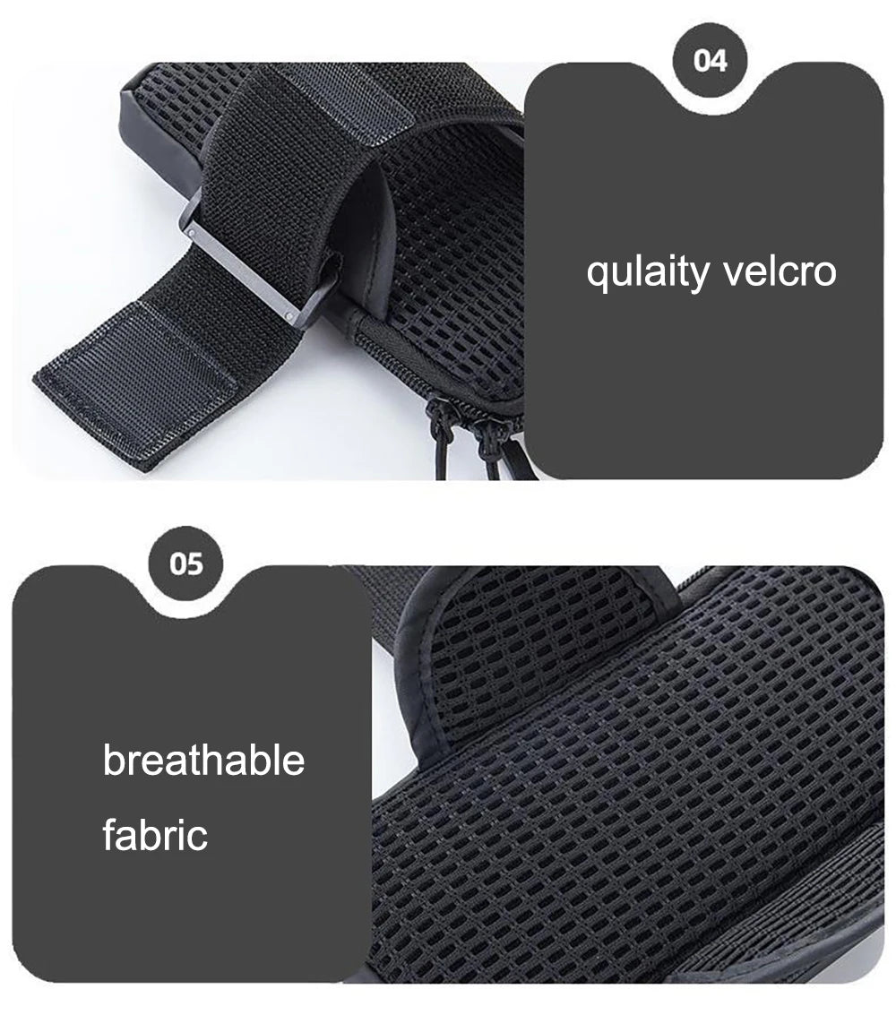 Waterproof Running Armband Phone Holder – 2 Pocket Sports Wrist Wallet for Gym & Outdoor Exercise (Fits up to 6.8” phone)