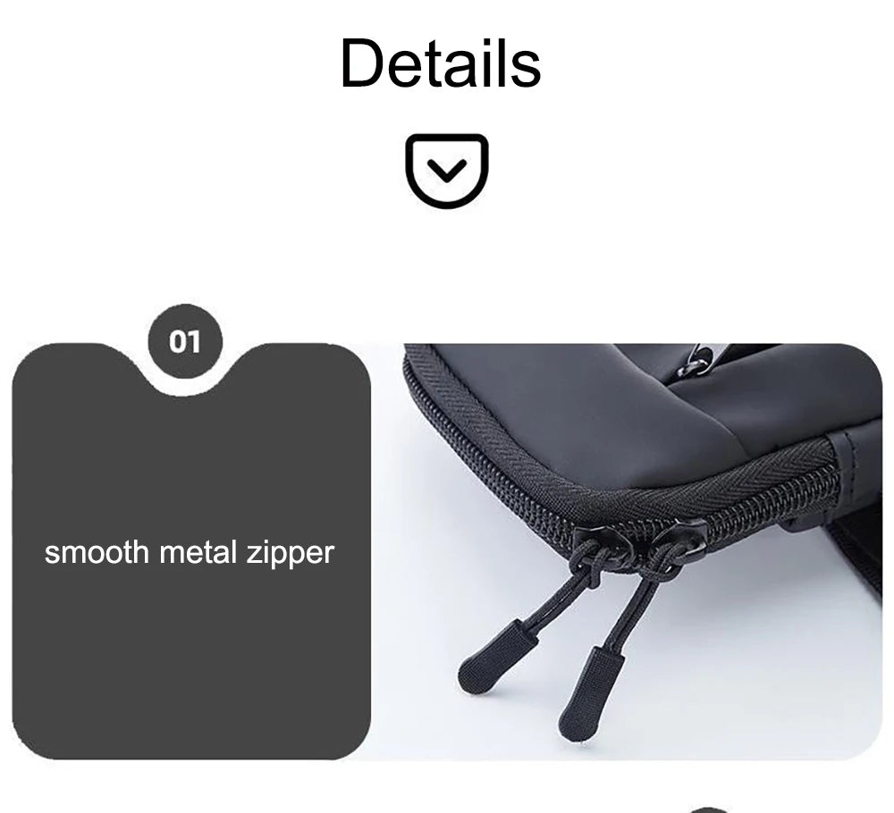 Waterproof Running Armband Phone Holder – 2 Pocket Sports Wrist Wallet for Gym & Outdoor Exercise (Fits up to 6.8” phone)