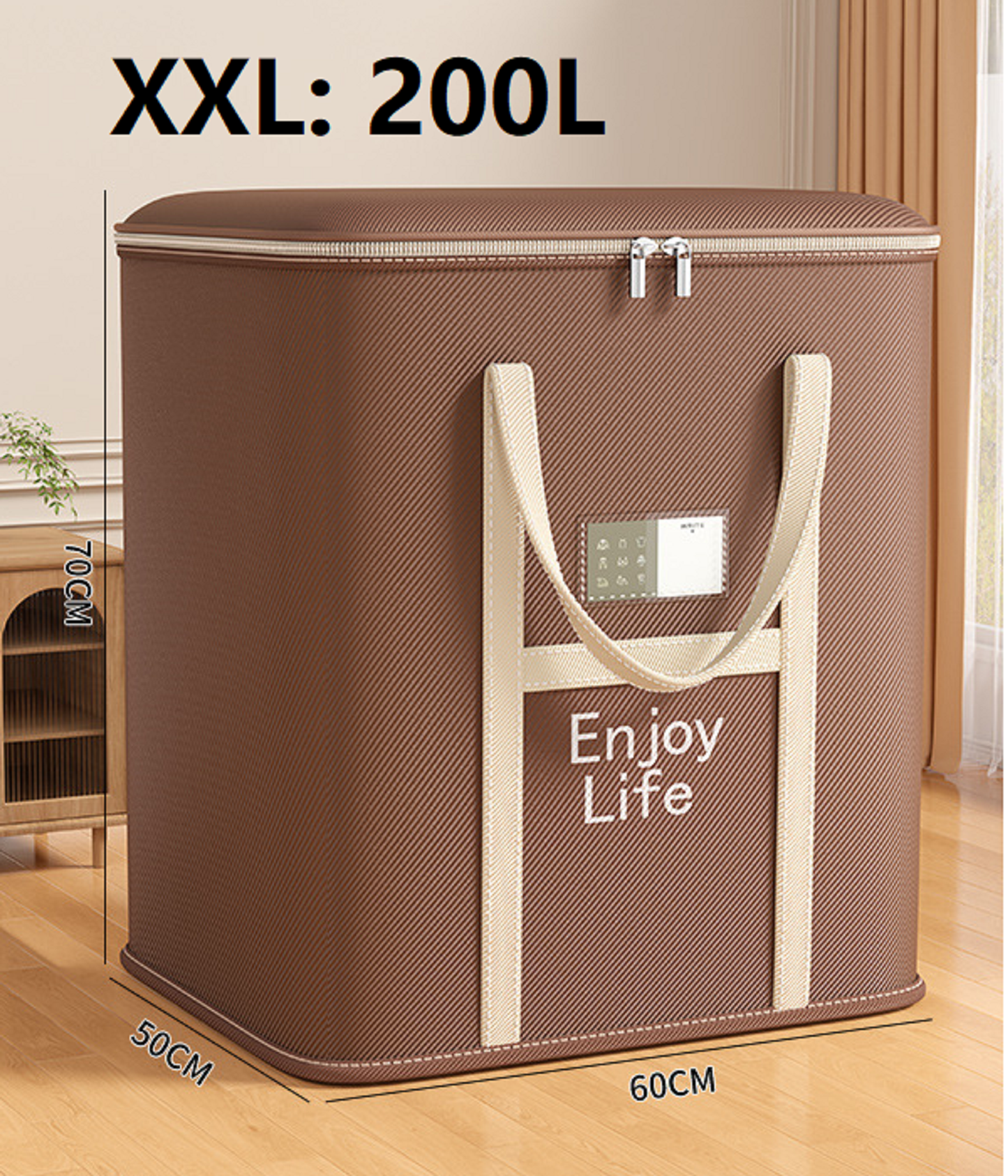 Extra Large Foldable Zipper Storage Bag – Wardrobe Organiser & Moving Box YN01605