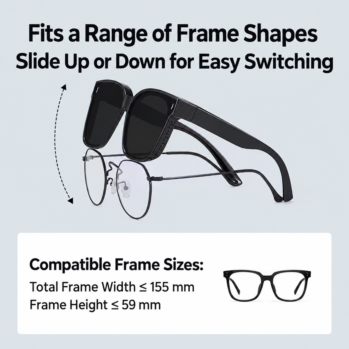 ECOTREK Fit Over Sunglasses – Lightweight Over-Glasses Shades HD06-11