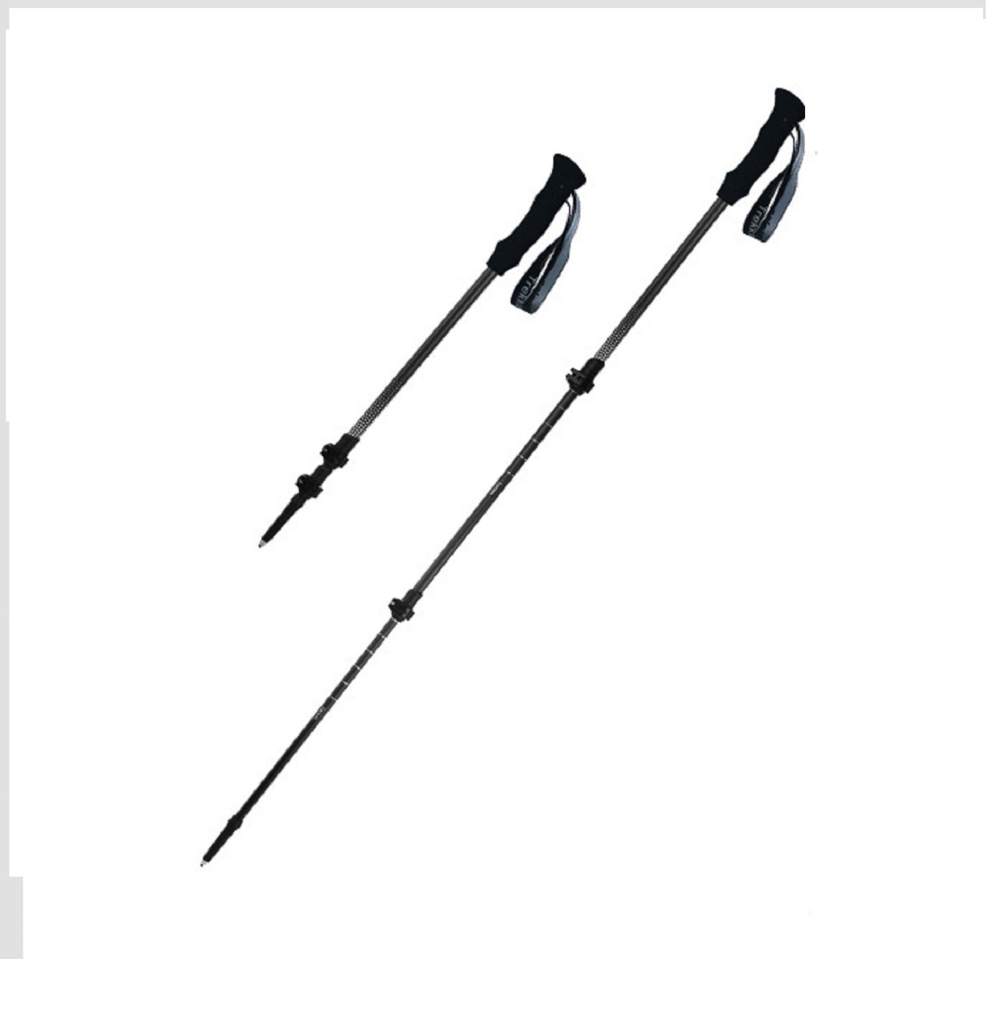 Carbon Fibre Hiking Poles – Ultra-Lightweight 3-Section Adjustable Trekking Poles LBDS11687