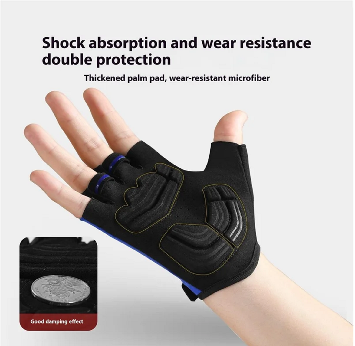 Outdoor Cycling Gloves – Breathable Half-Finger Sun Protection Gloves TJ6401