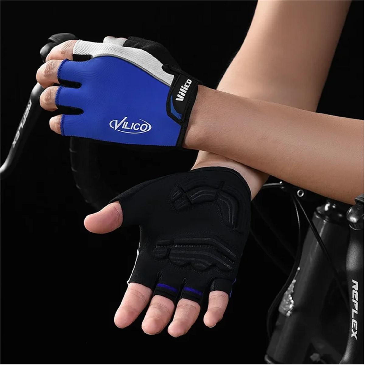 Outdoor Cycling Gloves – Breathable Half-Finger Sun Protection Gloves TJ6401