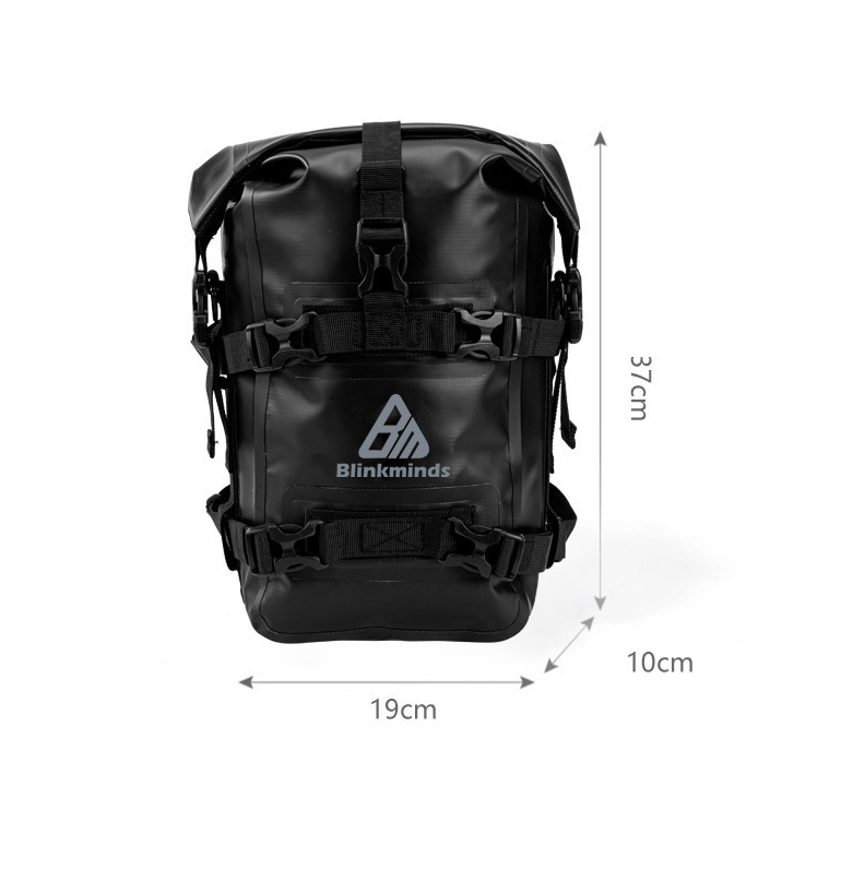 Motorcycle Waterproof PVC Crash Bar Bag – 5–8L Roll-Top Adventure Storage Pouch BQF1125