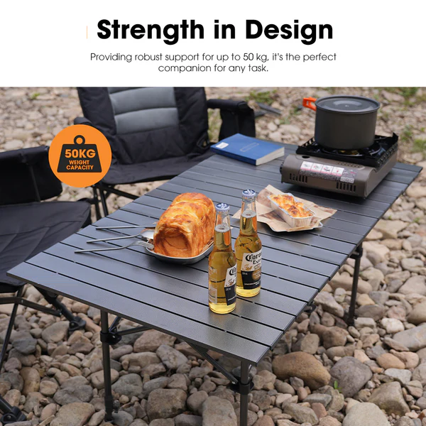 Folding Camping Table – Adjustable Portable Outdoor Table-95cm