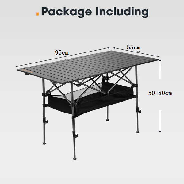 Folding Camping Table – Adjustable Portable Outdoor Table-95cm