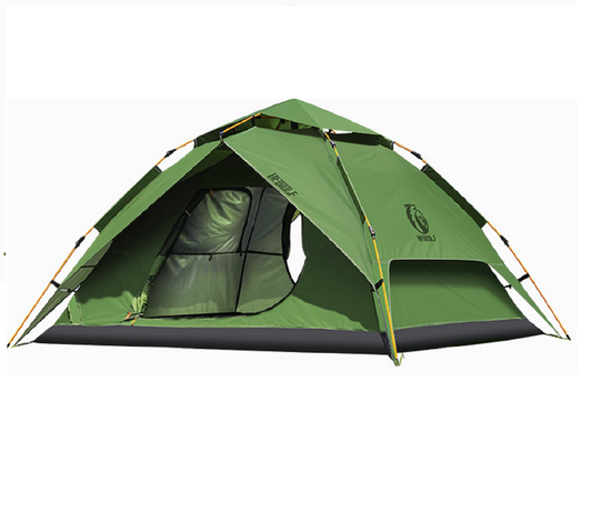 Instant Pop-Up Double-Layer Waterproof Camping Tent – Military Green