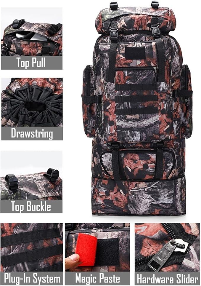 100L Hiking and Camping Backpack – Large Capacity Outdoor Travel Bag