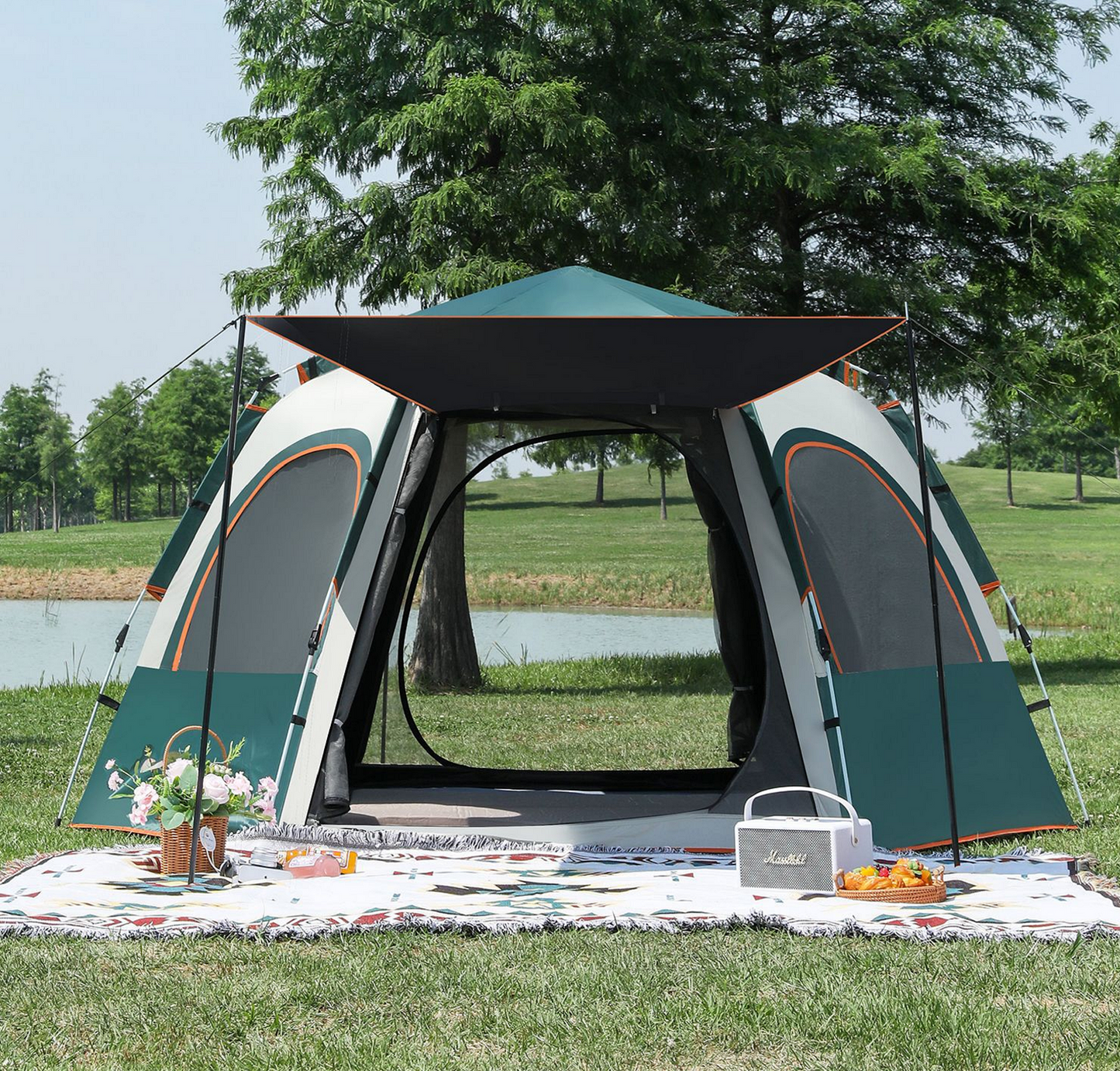 Hexagonal Camping Tent - Durable, Quick Setup