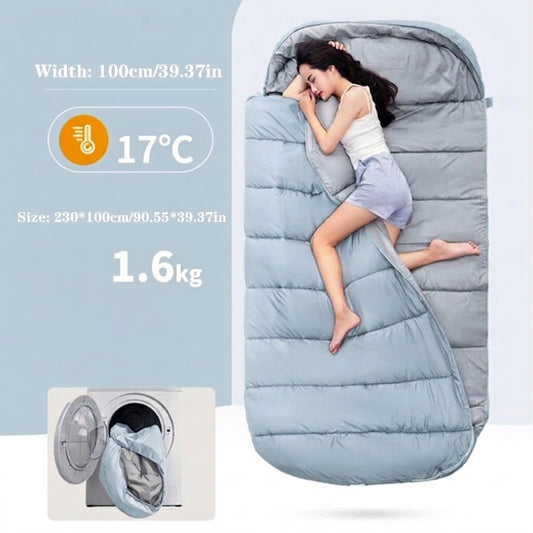 Ecotrek Large Rectangular Sleeping Bag – 230 x 100 cm, Ideal for Camping, Hiking, Picnic & Outdoor Use LCF61636