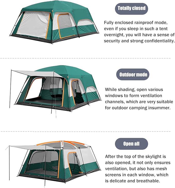 Family Outdoor Camping Tent – Double Layer, Family Cabin Tent