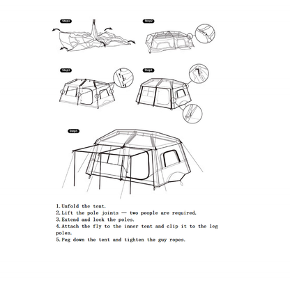 ECOTREK Automatic Family Camping Tent – Medium & Large LCF01620