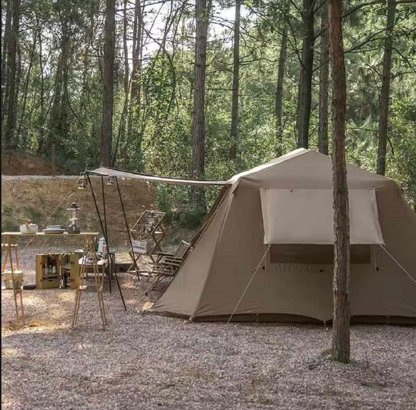 Family Tent – Automatic Outdoor Camping Tent, Two-Room Shelter